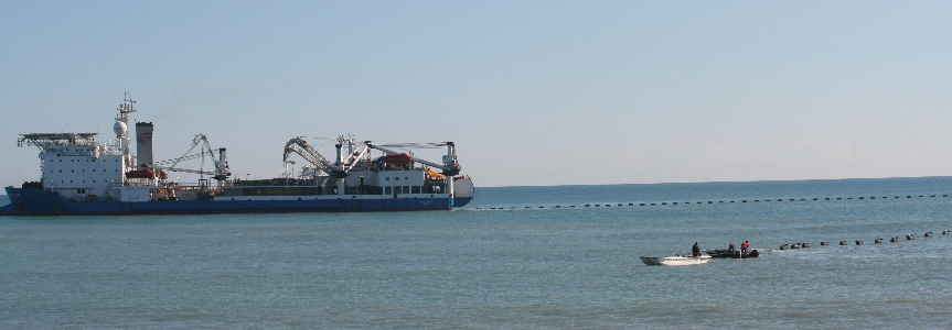 Enlace entre Valencia y Mallorca, 237 km de línea en corriente continua. Cable Submarino