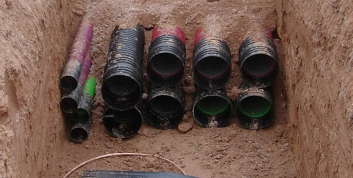 Instalaciones de cables enterradas bajo tubo