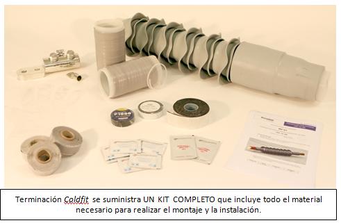 Kit de cables Coldfit. Terminación pre moldeada